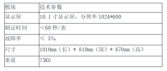 桌面式驾驶证制证机参数